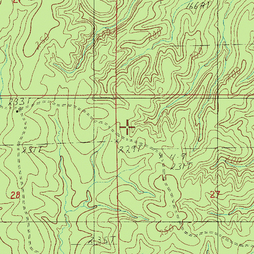 Topographic Map of Five Forks Gas Field, LA
