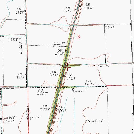 Topographic Map of Slough Drainage Ditch, AR