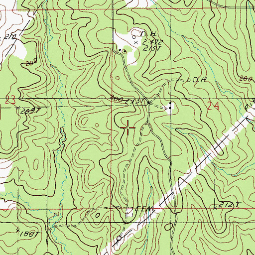 Topographic Map of Gansville Gas Field, LA