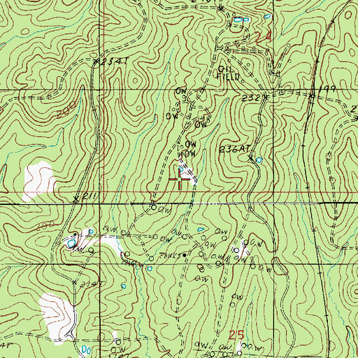 Topographic Map of Joyce Oil Field, LA