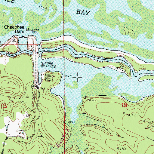 Topographic Map of Lick Branch, LA