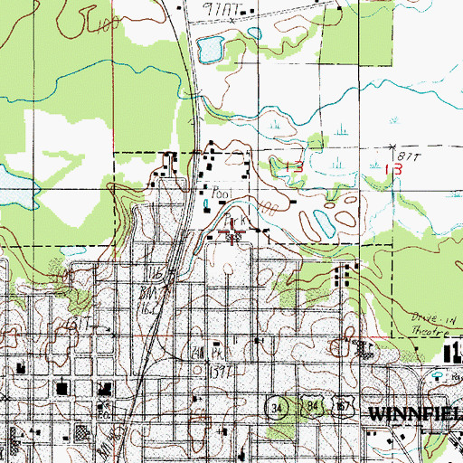 Topographic Map of Parkview Nursing Homes, LA