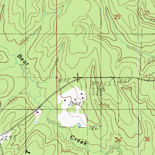 Topographic Map of Prairie Home (historical), LA