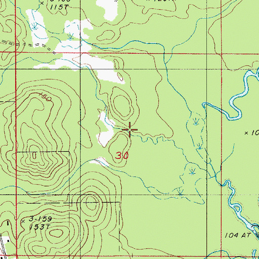 Topographic Map of Prices Salt Lick, LA