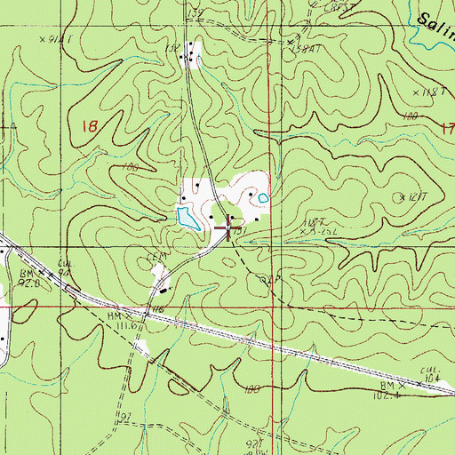 Topographic Map of Salt (historical), LA