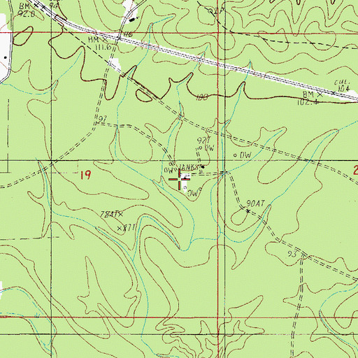 Topographic Map of Salt Oil Field, LA