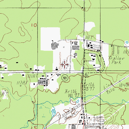 Topographic Map of Stokes-Walker Stadium, LA
