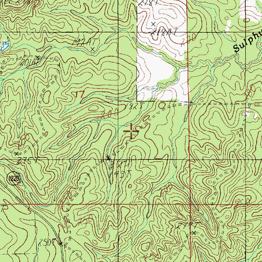 Topographic Map of Sulphur Creek Gas Field, LA