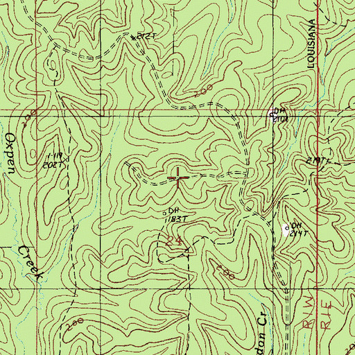 Topographic Map of West Hickory Valley Gas Field, LA