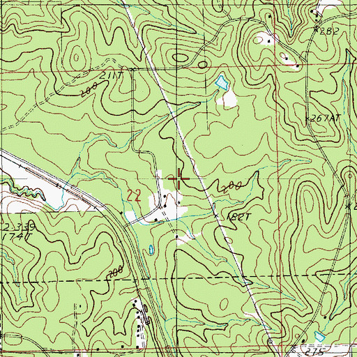 Topographic Map of Winona (historical), LA