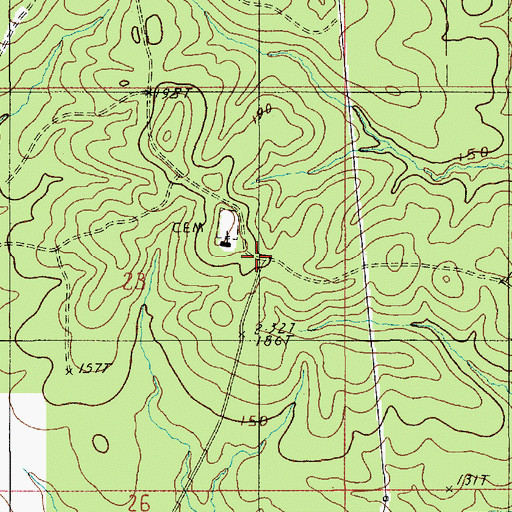 Topographic Map of Zion Hill (historical), LA
