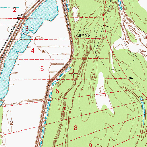 Topographic Map of Duckport Plantation (historical), LA