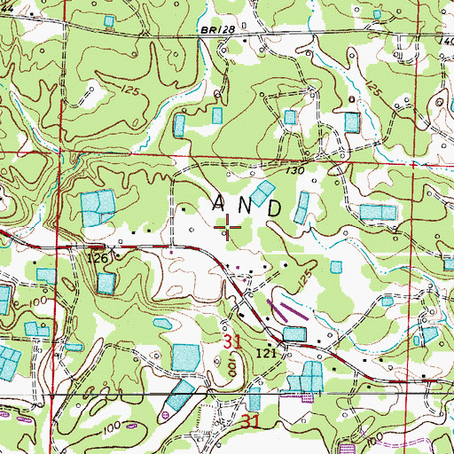 Topographic Map of Smackover Oil and Gas Field, AR