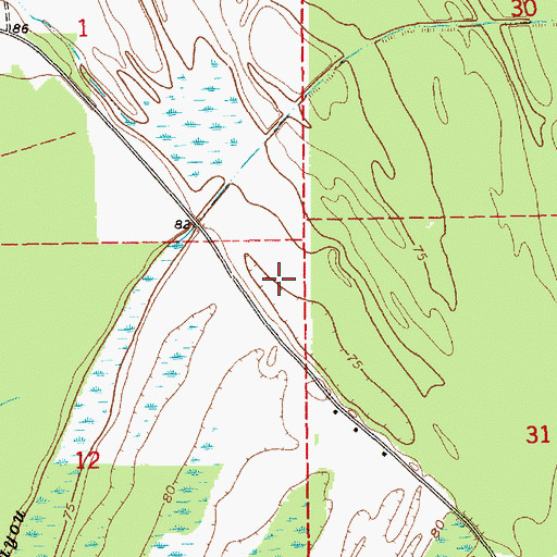 Topographic Map of Mill Lake (historical), LA