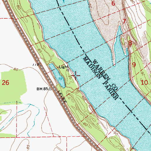 Topographic Map of Morancy Landing, LA