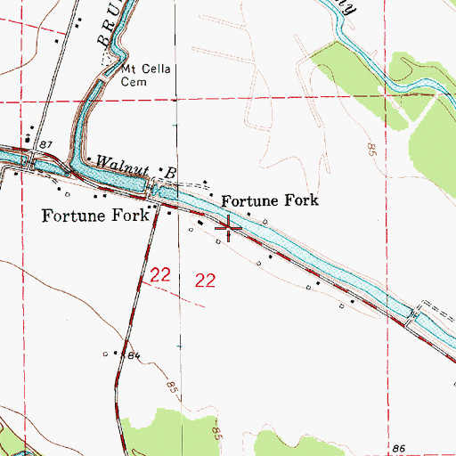 Topographic Map of Mount Zilla Church (historical), LA