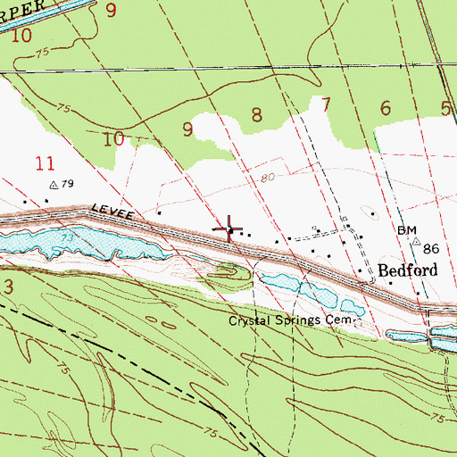 Topographic Map of Pilgrim Rest Church, LA