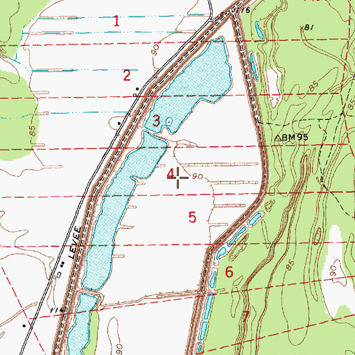 Topographic Map of Saint Pauls Church (historical), LA