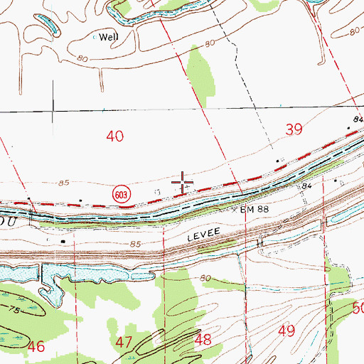 Topographic Map of Snyder Cemetery, LA