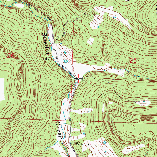 Topographic Map of Smelley Hollow, AR