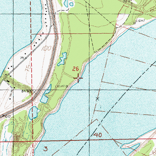 Topographic Map of Bondurant Landing, LA