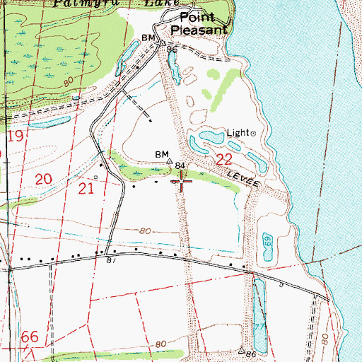 Topographic Map of Burn Plantation, LA