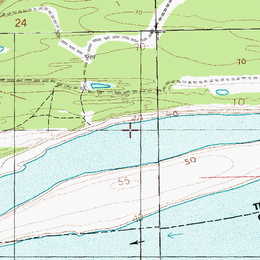 Topographic Map of Coffee Point Dikes, LA