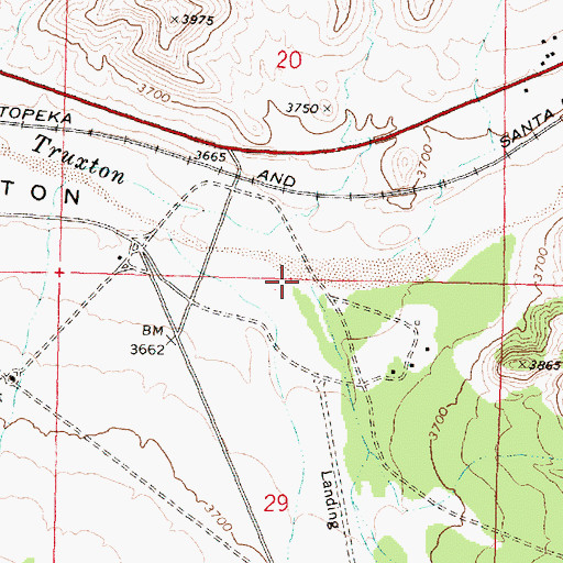 Topographic Map of Hackberry Wash, AZ