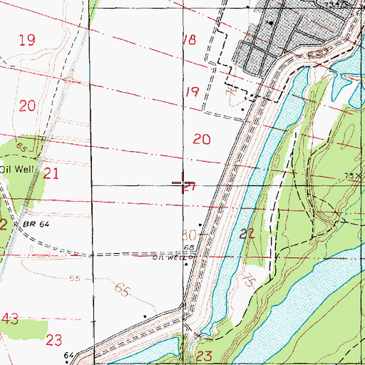 Topographic Map of Duck Pond Plantation, LA