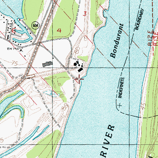 Topographic Map of Gladstone Landing, LA