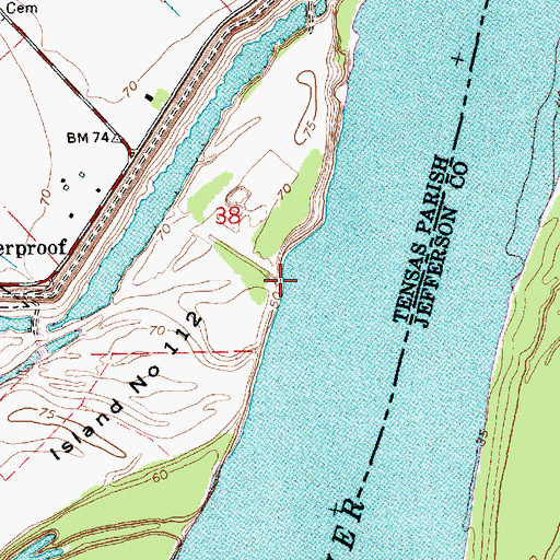 Topographic Map of Goldman Lower Landing, LA