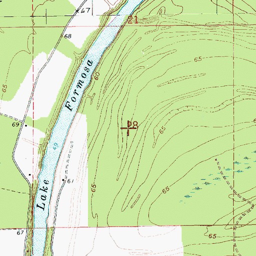 Topographic Map of Hard Bargin Gas Field, LA