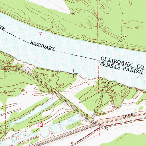 Topographic Map of Hard Times Bend Revetment, LA
