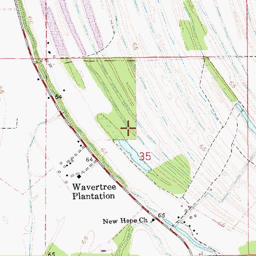 Topographic Map of Helena Oil Field, LA