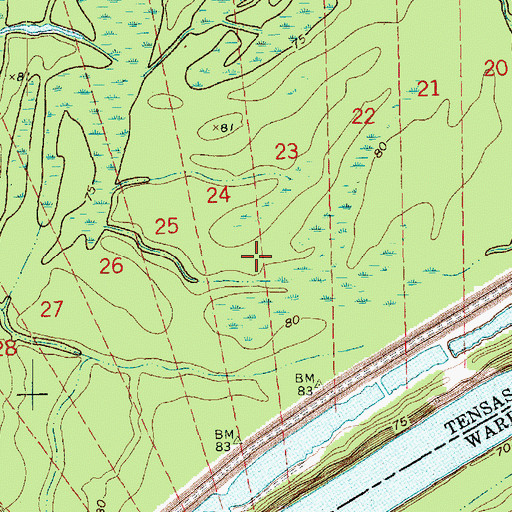 Topographic Map of Ione Plantation, LA