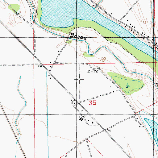 Topographic Map of Lakewood School (historical), LA