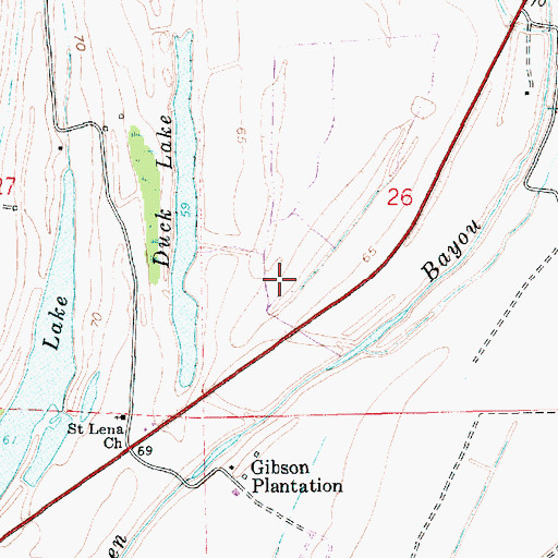 Topographic Map of Lockner Lake (historical), LA