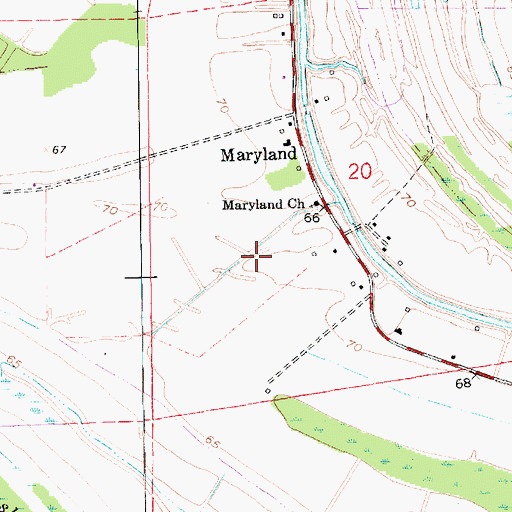 Topographic Map of MAryland Plantation, LA