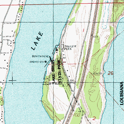 Topographic Map of Pleasant View Church (historical), LA