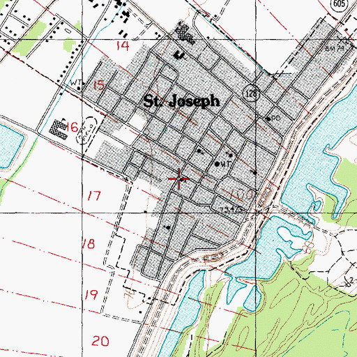 Topographic Map of Saint Joseph United Methodist Church, LA