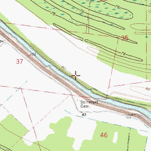 Topographic Map of Saint Paul Church (historical), LA