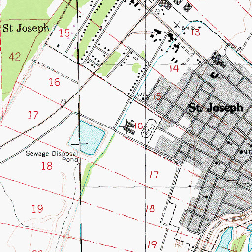 Topographic Map of Tensas Parish Training School (historical), LA