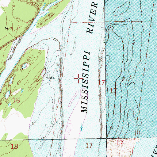 Topographic Map of Waterproof Cutoff, LA