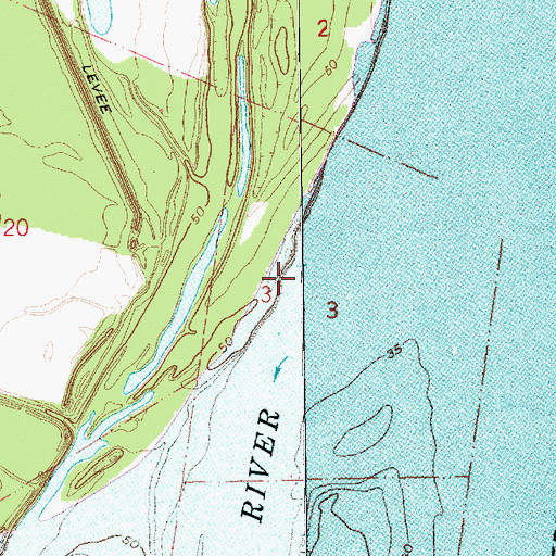 Topographic Map of Waterproof Landing, LA