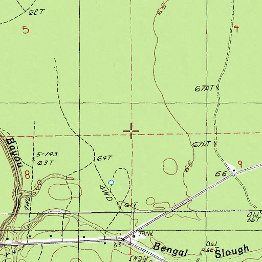 Topographic Map of West New Quarters Oil Field, LA