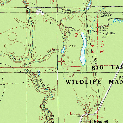 Topographic Map of West Newlight Oil and Gas Field, LA