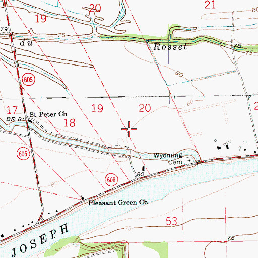 Topographic Map of Wyoming Plantation, LA