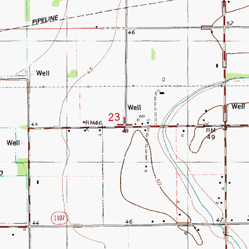 Topographic Map of Coe (historical), LA