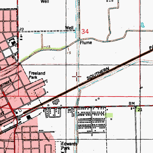 Topographic Map of Crowley Canal, LA