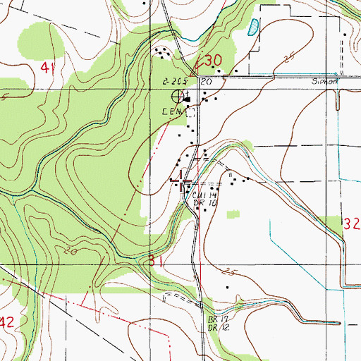 Topographic Map of Whitehouse, LA